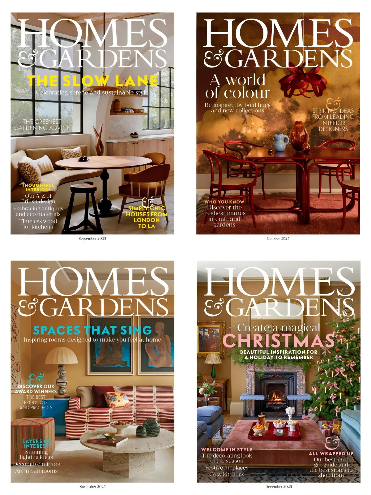 Homes & Gardens 2025全年共12期 PDF