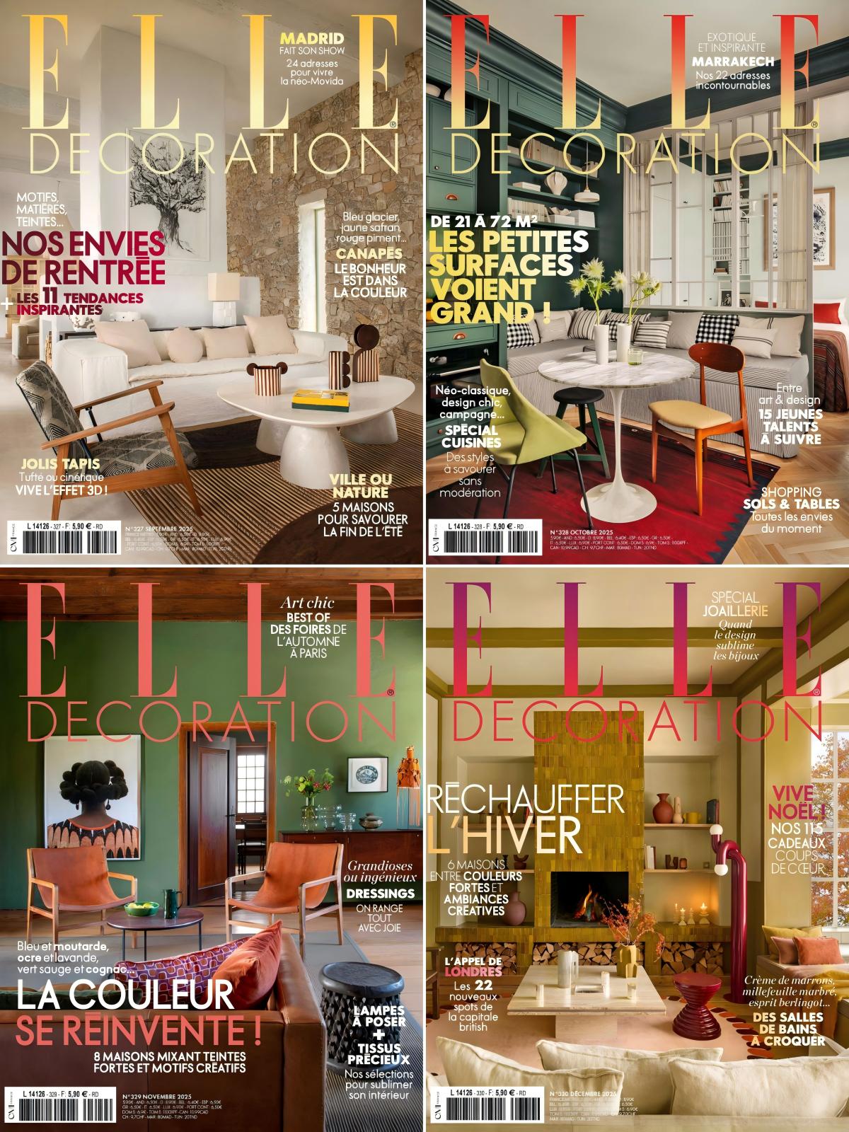 Elle Decor家居廊(法) 2025全年共10本 PDF